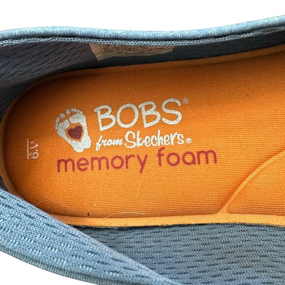 Bobs Shoes Women 9 Blue Memory Foam Slip On German Shepherd Flats Dogs - Picture 2 of 7